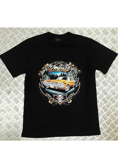 Stoned&Fame Unisex Impala Baskılı T-shirt SIYAH