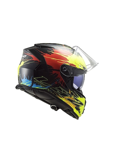 LS2 Storm Drop Kask Kırmızı Sarı Siyah