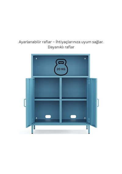 Pera Metal Dolap 2 Kapılı, Açık Raflı 80,50 X 40 X 109,50 Cm - 9 Renk Seçeneği Bulunmaktadır Ral 5024 Mavi Pera Metal Dolap 2 Kapılı, Açık Raflı 80,50 X 40 X 109,50 Cm - 9 Renk Seçeneği Bulunmaktadır Ral 5024 Mavi