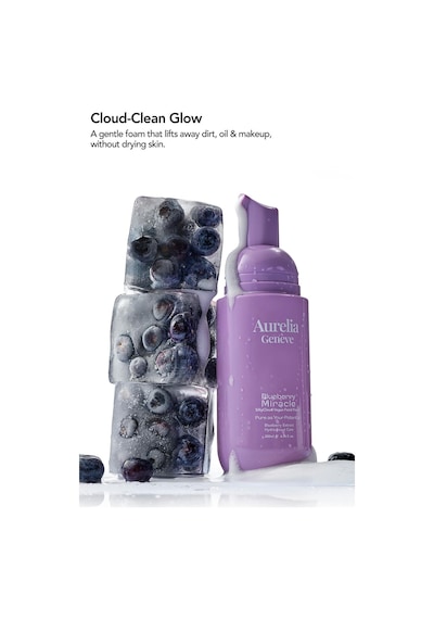 The Double Cleanse - Blueberry X Blueberry Set - İkili Nemlendirici Vegan Yüz Temizleme Köpüğü Seti