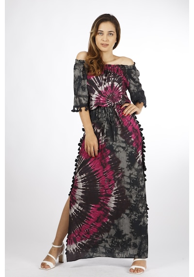 Favori Tekstil Elbise Siyah