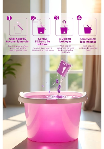 Clean Yüzey Temizleyici Akıllı Kapsül Lavanta Kokulu Tekli