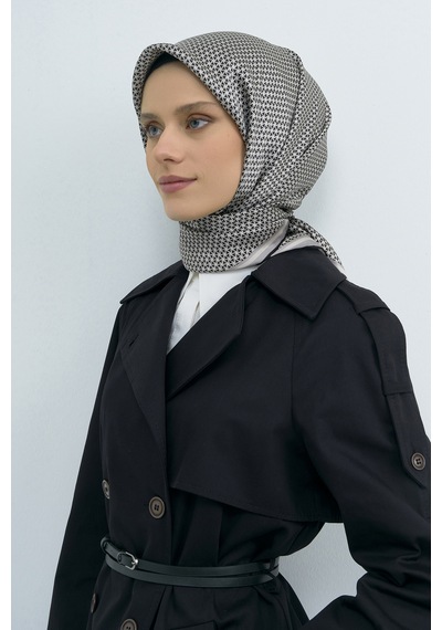 Armine Saf İpek Sura Eşarp-2026 İlkbahar-yaz- 952800d Siyah-Vizon