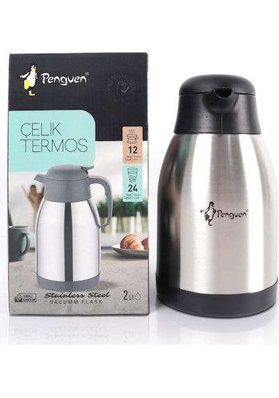 Penguen 2 Litre Çelik Termos Png-1200p, Penguen Çay Termosu Çok Renkli