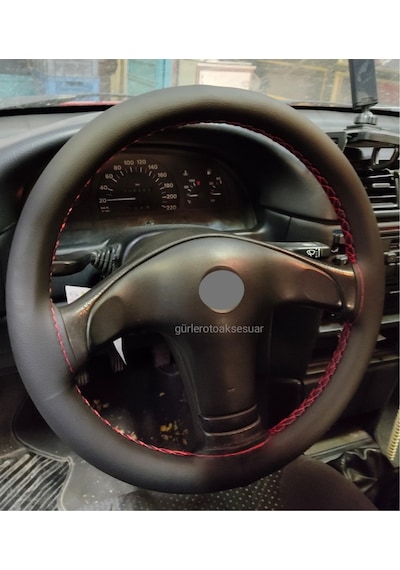 Opel Astra F Kasa Direksiyon Kılıfı Kırmızı-Siyah 10.5Cm