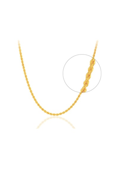 Altın Zincir Halat Yaldızlı 55 Cm 14 Ayar 3.0 Mm