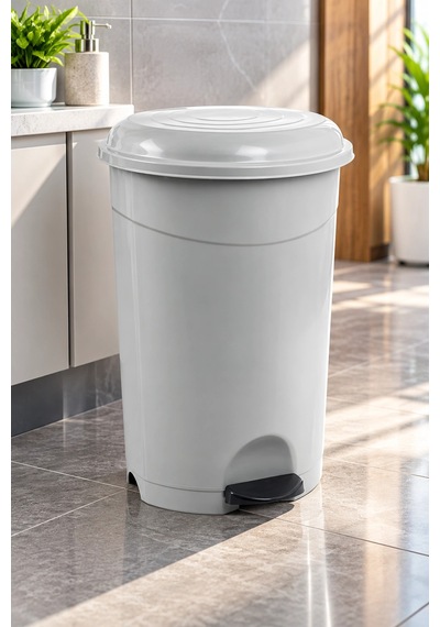 Planet Pedallı Çöp Kovası Gri 12 Lt 32,5x27x29 Cm