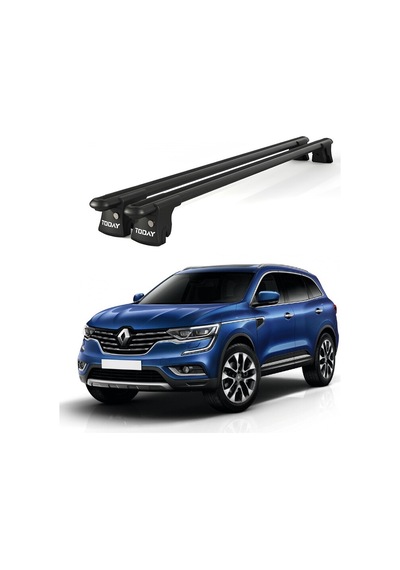 Trio-ıı Renault Koleos 2016 Ve Sonrası Uyumlu Siyah Kilitli Ara Atkı 120cm Port Bagaj Tavan Barı