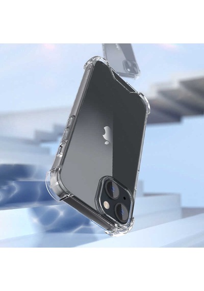 Apple iPhone Uyumlu 14 Plus Kılıf Darbe Önleyici Anti Shock Özellikli Kamera Korumalı Silikon Pazarplus Şeffaf