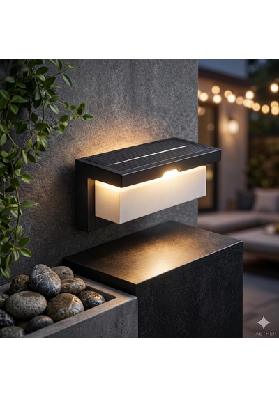 Barbaros Solar 2 Kademe Hareket Sensörlü Cata Dış Mekan Led Aplik - 40w Güçlü 4300 Lümen 3200k Gün Işığı - Ip44 Su Geçirmez Kablosuz Bahçe, Teras Ve Duvar Aydınlatması Güneş Enerjili