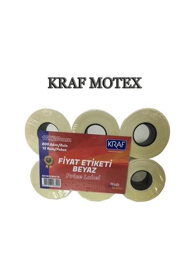 Kraf Motex Etıket Cıft Hane 6600 Yedek 12 Lı