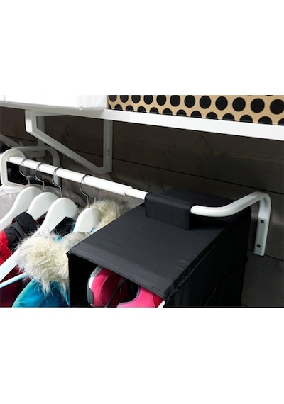 Elbise Duvar Askısı Çelik Askılık Ikea Metal Askı 60/90x26 Cm Beyaz