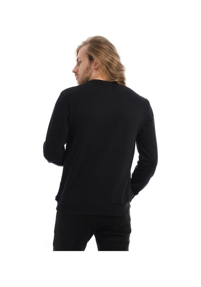 Polostate Erkek Bisiklet Yaka 3 İplik Sweat Siyah