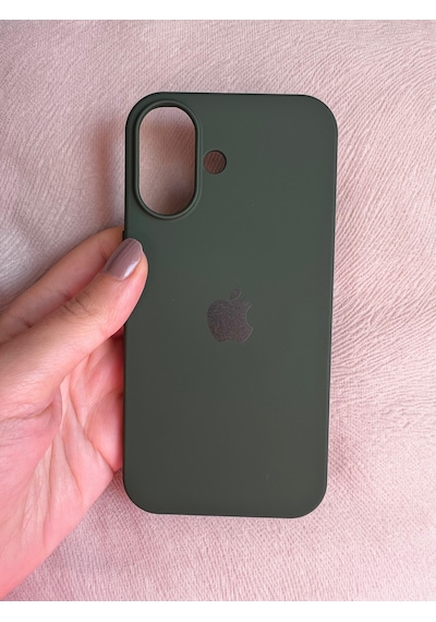 Apple Uyumlu iPhone 16 Plus Logolu İçi Kadife Silikon Lansman Kılıf