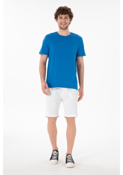 U.S. Polo Assn. Erkek Regular Fit Bisiklet Yaka Kobalt Mavi Basic Tişört 50305928-VR077