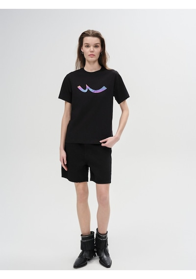 LTB Hologram Logo Baskılı Siyah T-shırt