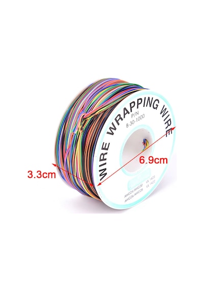 Alkatronik-280 Metre 8 Renk 0.25Mm Tel Kalınlığı 30Awg Makara Atlama Kablosu