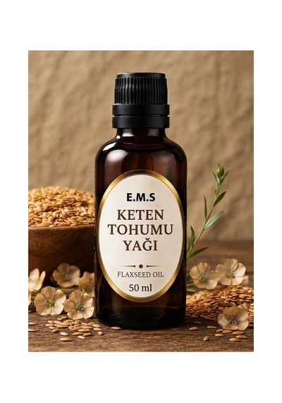 50 Ml Keten Tohumu Yağı Flaxseed Oil %100 Saf Soğuk Pres.