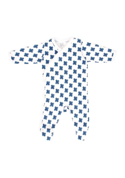 Sevi Bebe Desenli Prematüre Pijama Tulumu 6945 Mavi