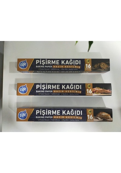 Life 16 Lı Hazır Kesilmiş Pişirme Kağıdı 3' Lü Promosyon Paketi