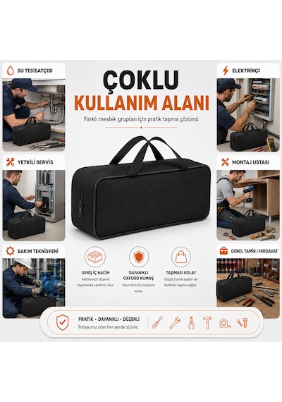 Microcase Su Geçirmez El Tutacaklı Takım Ve Hırdavat Çantası Al5640 Siyah