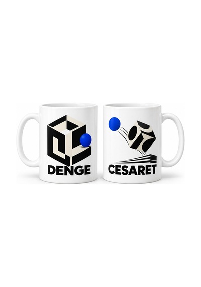 Denge Ve Cesaret 2 Li Porselen Kupa Seti - Model 699 Diğer