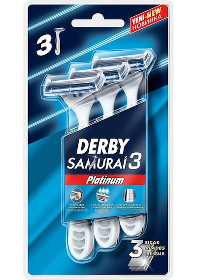 Derby Samurai 3 Platinum 3'lü Blister X 3 Adet
