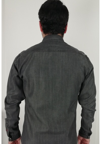 Tousus Slim Fit Kot Erkek Gömlek Slm-2004-tss Gri Tousus Slim Fit Kot Erkek Gömlek Slm-2004-tss Gri