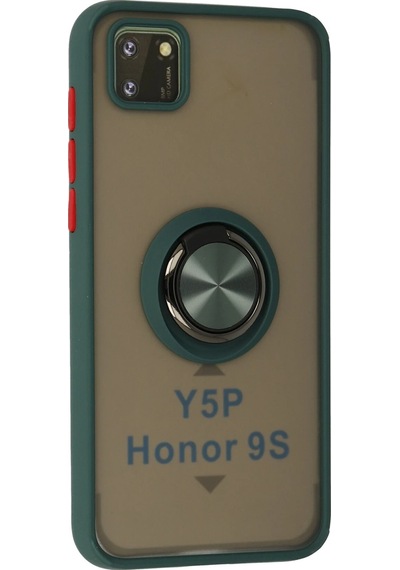 Cosmotex Newface Huawei Y5p Kılıf Montreal Yüzüklü Silikon Kapak - Yeşil