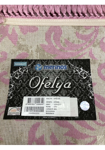 Merinos Halı 150X233 Ofelya Of005 Pembe Beyaz 4 M2 Halı !