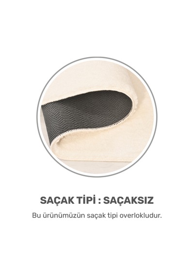 Puffy Kırık Beyaz/krem Yumuşak Peluş Halı Yolluk Kaymaz, Yıkanabilir, Salon Mutfak Antre Için
