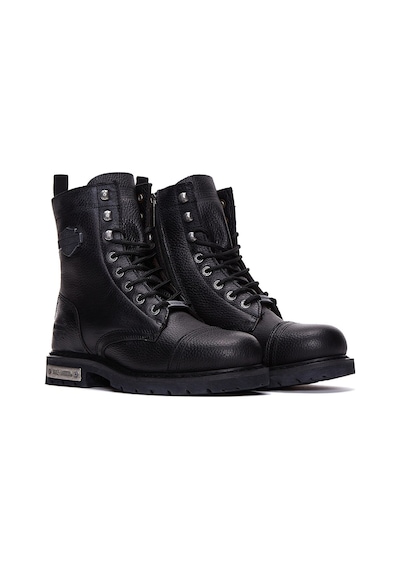 Harley Davidson Colmar Erkek Black/Baskılı Deri Bot
