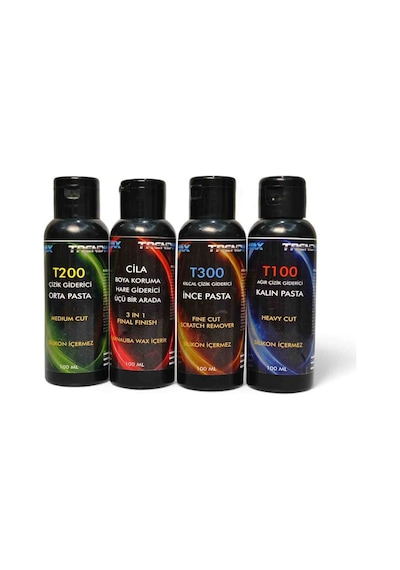 Trendwax 100ml Pasta Cila Seti Kalın, Orta,ince Pasta Ve Koruyucu Cila Wax