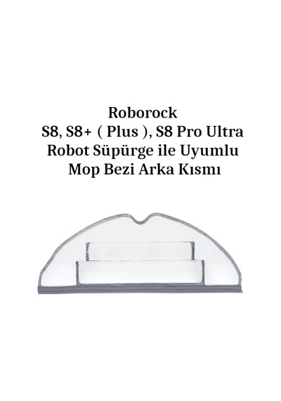 Roborock S8 Robot Süpürge Uyumlu 4 'lü Mop Bezi - Yedek Parça Seti
