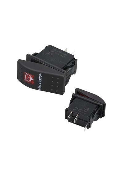 Powermaster Macaratör Sembollü Işıklı 3 Pinli On-off 12-24v Marin Switch