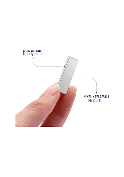 5 Adet 30Mm X 10Mm X 3Mm Köşeli Süper Güçlü Neodyum Mıknatıs