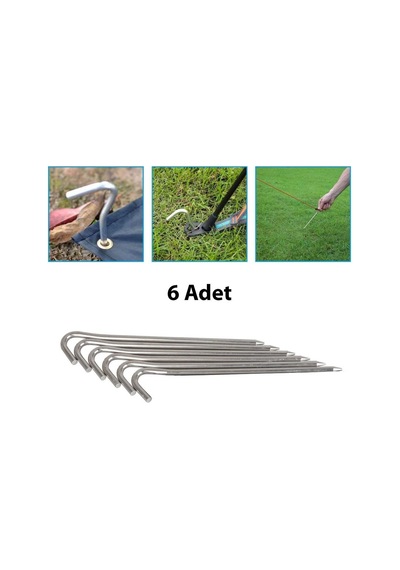 Madfox Skewer C-kafa Çadır Kazığı 18cm 6pcs Çok Renkli