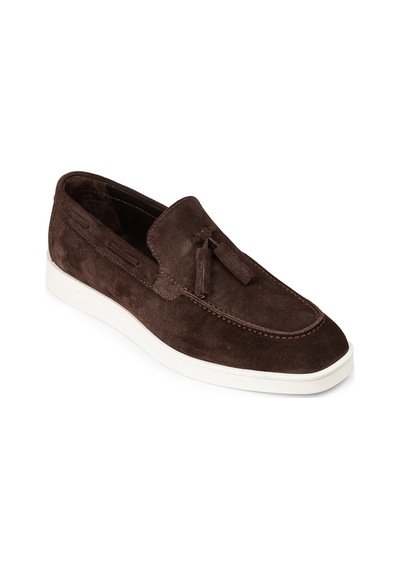 Deery Erkek Hakiki Süet Kahverengi Loafer Ayakkabı - 01994mkhvc02 Kahverengi