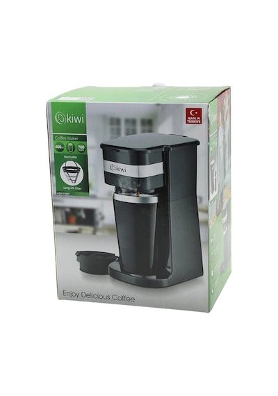 Filtre Kahve Makinesi Elektrikli 700w 400ml Portatif Çelik Bardak 2-saat Sıcak Tut Yıkanır Filtre Kcm-7505t 5047
