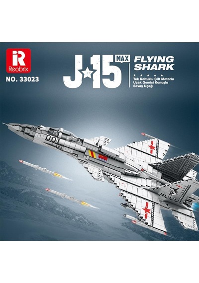 Reobrix 33023 Shenyang J-15 Jet Uçak Yaratıcı Yapı Blok Seti Building Block J-15 Flying Shark -1999parça