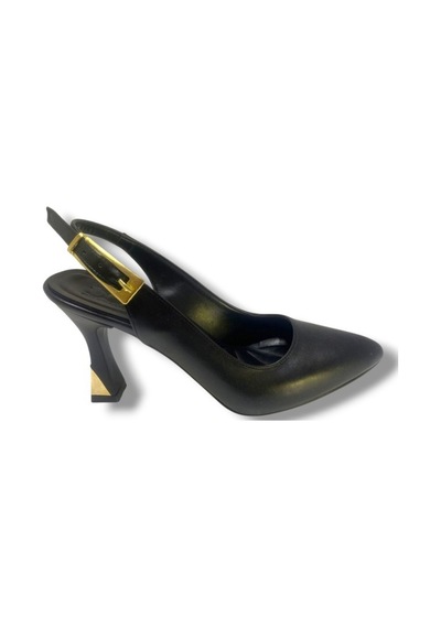 C-shoes J800-25 Arkası Açık İnce Topuk Kadın Stiletto Siyah