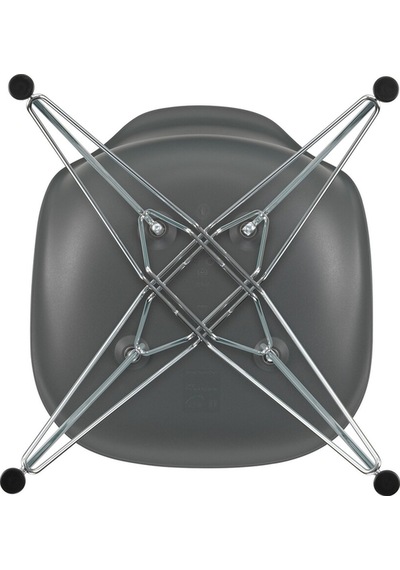 Vitra Eames Dsr Re Sandalye Geri Dönüşümlü Malzeme, Ikonik Tasarım, Dış Mekâna Uygun Koyu Gri