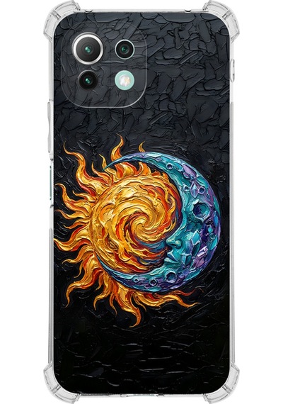 Mi 11 Lite İle Uyumlu Köşe Korumalı Kılıf Metamorfoz Kozmik Dans Tasarımlı Uv Baskılı Şeffaf