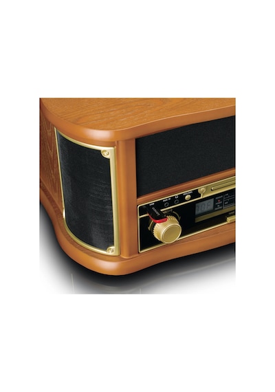 Lenco TCD-2551WD Ahşap Retro Bluetooth USB FM Radyo CD Kaset Özellikli Pikap