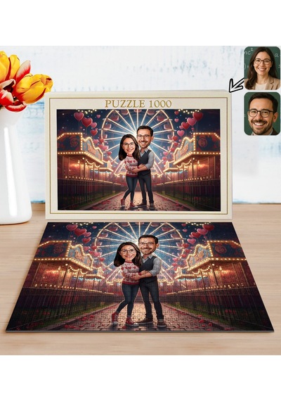Bk Gift Kişiye Özel Sevgili Karikatürlü 1000 Parça Profesyonel Puzzle-8, 1000 Puzzle, Sevgililer Günü Hediyesi, Sevgiliye Hediye Kobitmeyencom36178 Bk