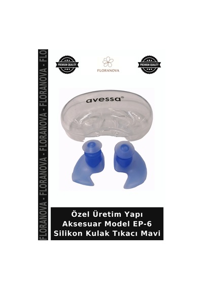Özel Üretim Yapı Aksesuar Model Ep-6 Silikon Kulak Tıkacı Mavi