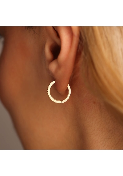 Sembol Gold Altın Halka Küpe 1.5 CM