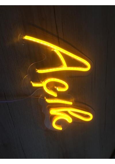Neon Tabela Neon Dekoratif Duvar Aydınlatması Açık Renkli