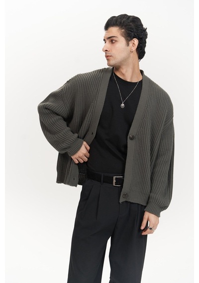 Mai Collection Mai Studios Co. Cassian Antrasit Erkek Triko Hırka Antrasit
