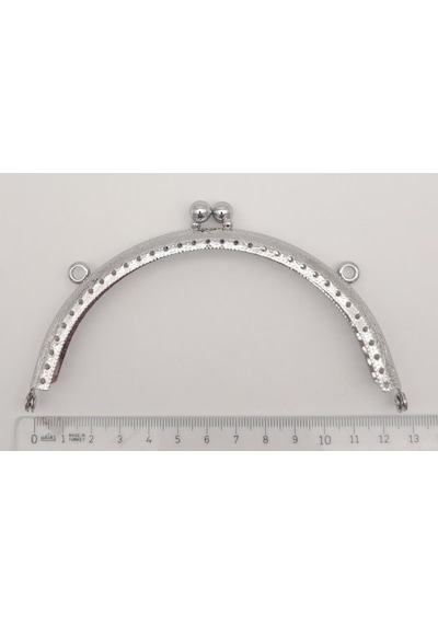 Angel Çanta Aksesuar 12.5 Cm Oval Cüzdan Klipsi Cüzdan Bursu Gümüş Renk
